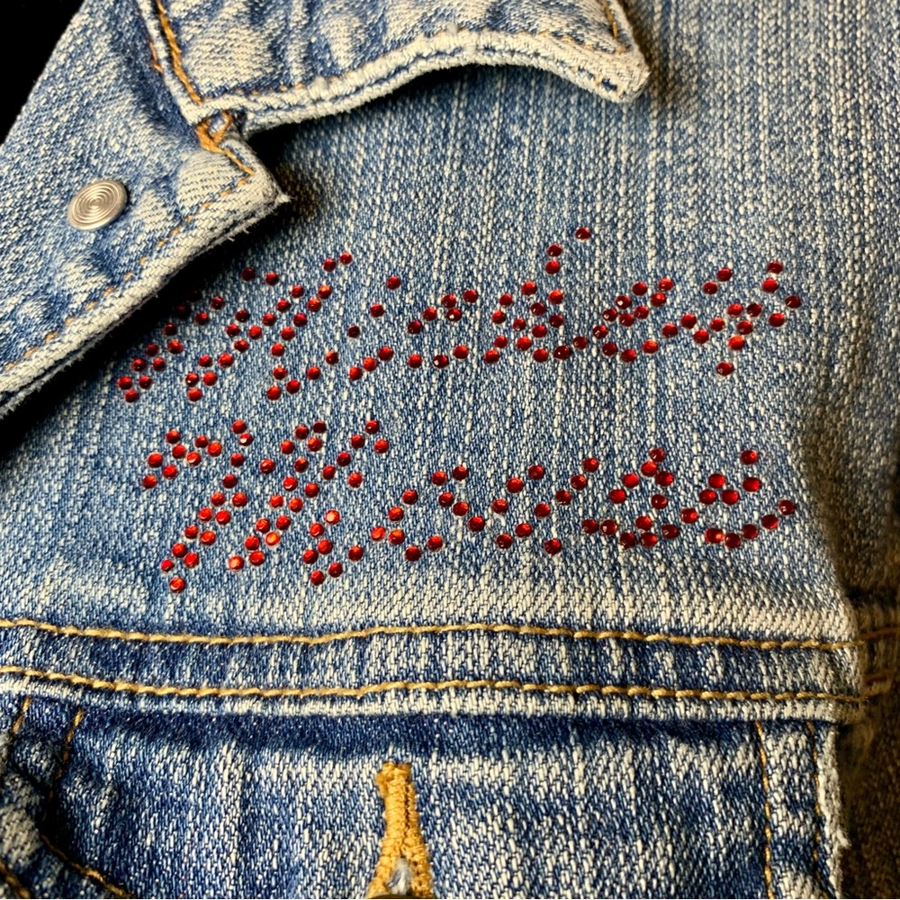 Vintage 90’s Y2K Disney Store Mickey Mouse Denim Jean Jacket Blue Size Medium - Picture 7 of 16